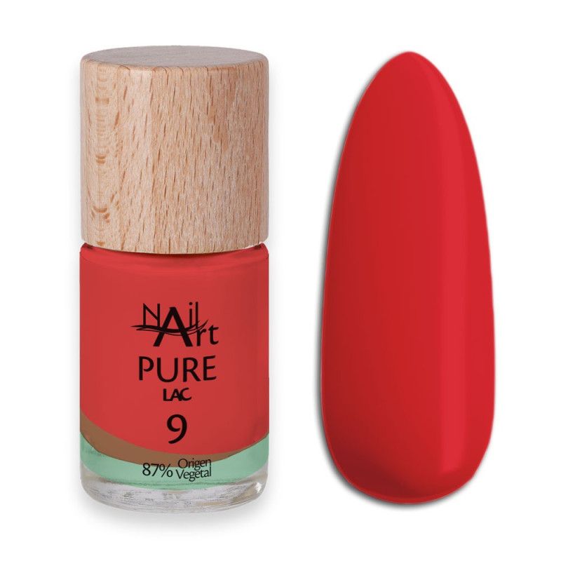 PURE LAC 9 Rojo Claro Esmaltes Naturales 87%