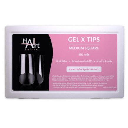 Gel X Tips Medium Square 552uds