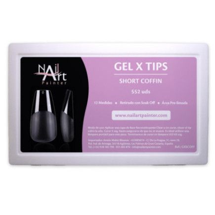 Gel X Tips Short Coffin 552uds
