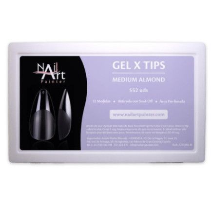 Gel X Tips Medium Almond 552uds