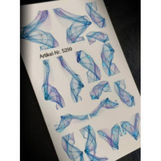 Pegatinas Al Agua Ondas Con Brillantes 2