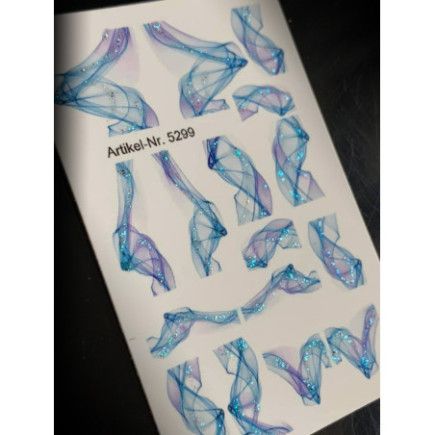 Pegatinas Al Agua Ondas Con Brillantes 2