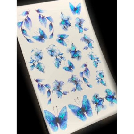 Pegatinas Al Agua Mariposas Con Brillantes 1