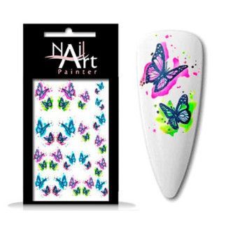 Pegatinas Al Agua Mariposas Neones