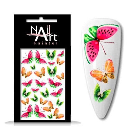 Pegatinas Al Agua Mariposas Con Frutas