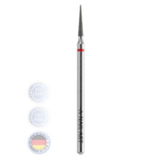 Fresa Diamante Puntiaguda Suave Roja 018