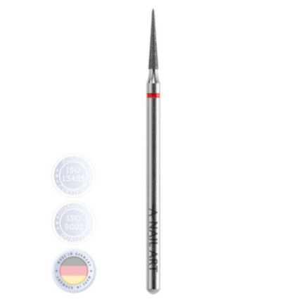 Fresa Diamante Puntiaguda Suave Roja 018