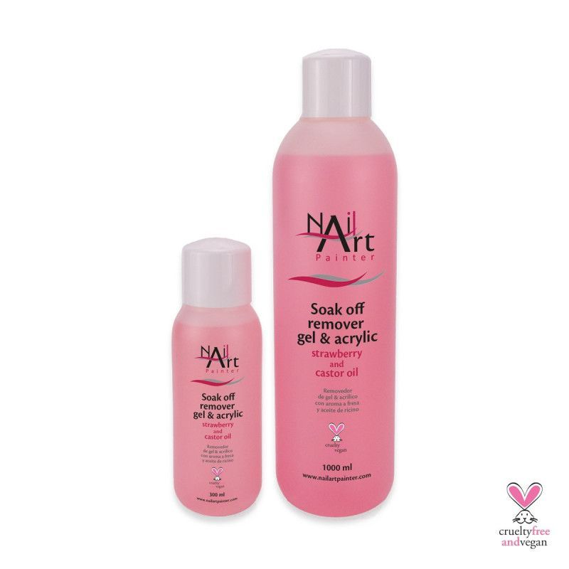 Soak Off Remover Strawberry con Aceite de Ricino y Aroma a Fresa