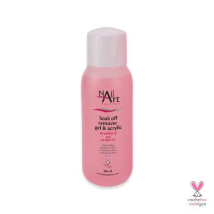 Soak Off Remover Strawberry con Aceite de Ricino y Aroma a Fresa